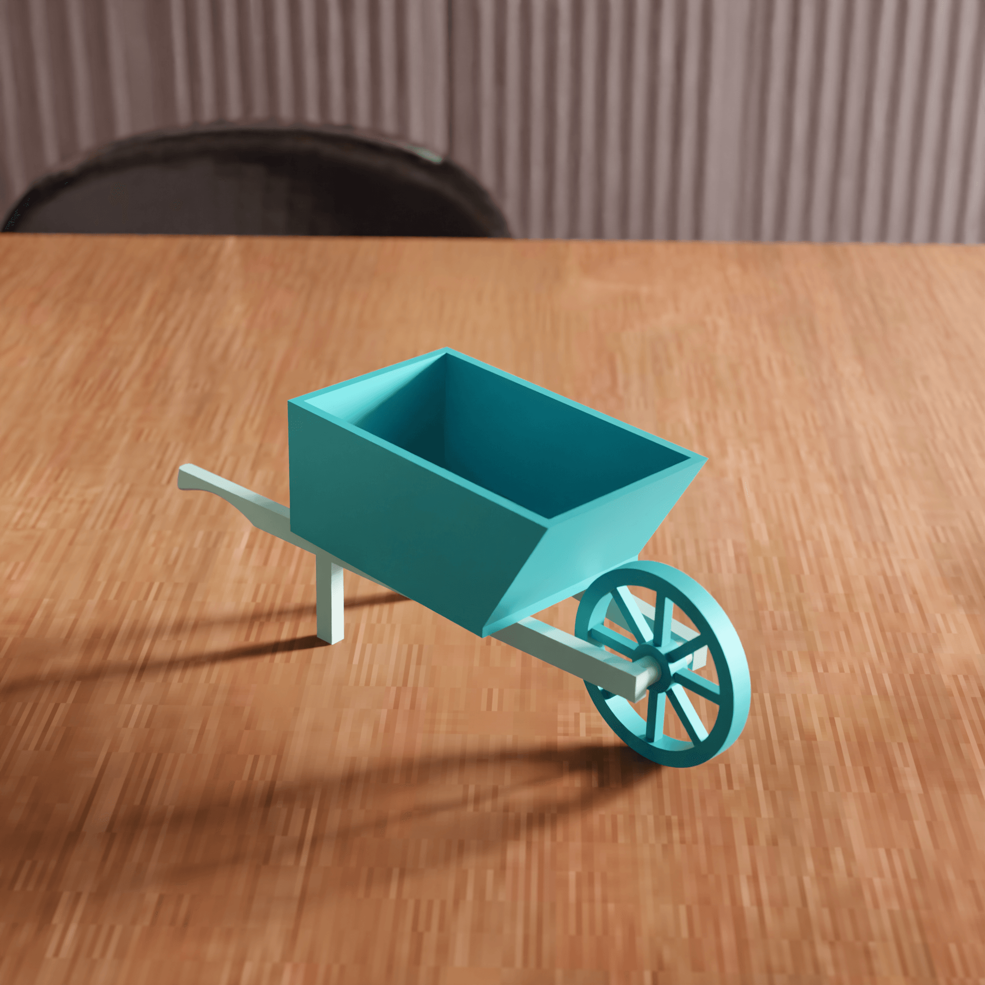 Decorative Wheelbarrow Planter 3d model