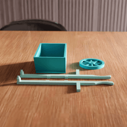 Decorative Wheelbarrow Planter 3d model