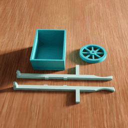 Decorative Wheelbarrow Planter 3d model