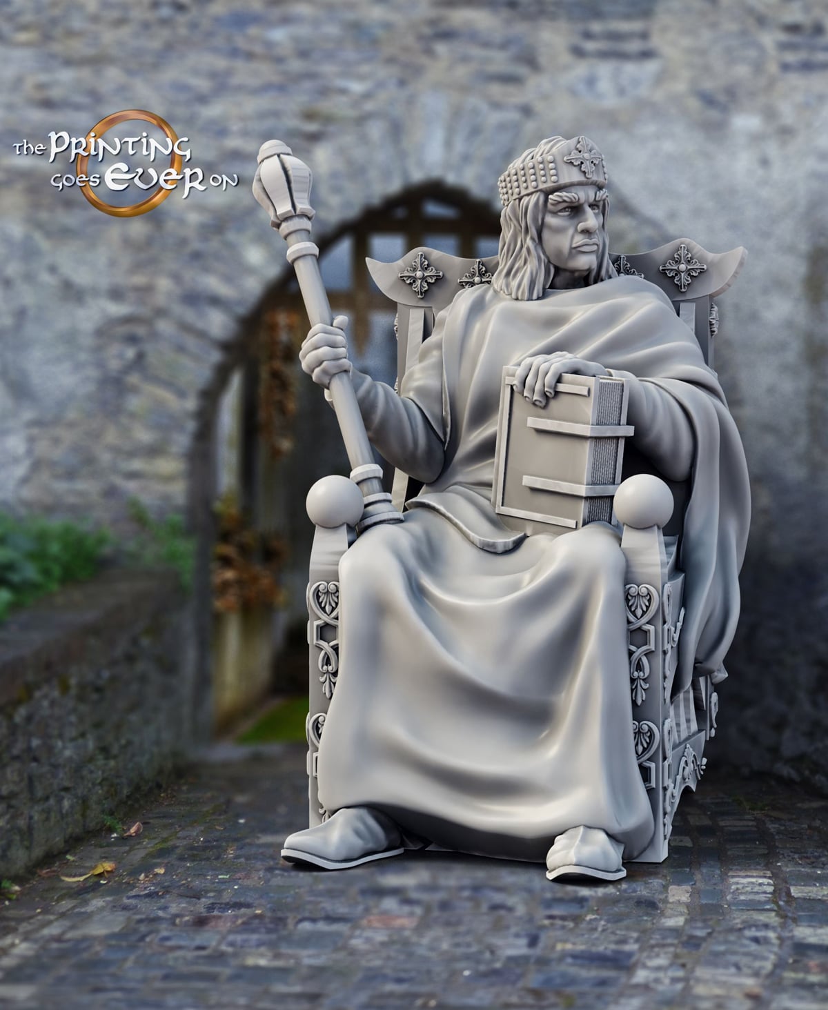 King - Whitcaester Statue 3d model