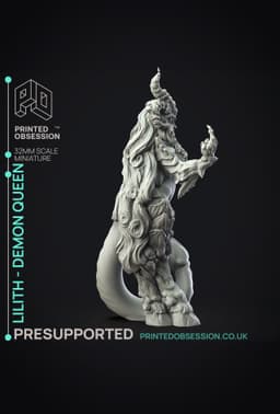 Lilith - Demon Boss - PRESUPPORTED - Hell Hath No Fury - Scale 32mm 3d model