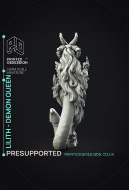 Lilith - Demon Boss - PRESUPPORTED - Hell Hath No Fury - Scale 32mm 3d model