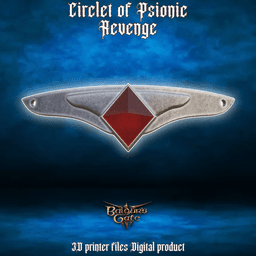 Fantasy Cosplay Circlet of Psionic Revenge Baldurs Gate 3 3d model