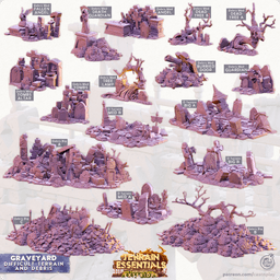 Graveyard Set (Pre-Supported) 3d model
