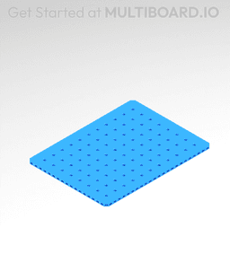 12x9 MU - Small Thread MU - MultiBoard Plate 3d model