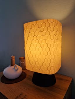 Honeycomb lampshade for E27-lightbulb 3d model