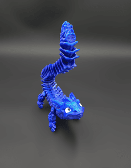Cold Spell, Winter Dragon - Articulated Dragon Snap-Flex Fidget (LooseJoints) 3d model