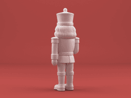 Nutcracker Soldier with Staff – 3D Printable Christmas Figurine 3d model