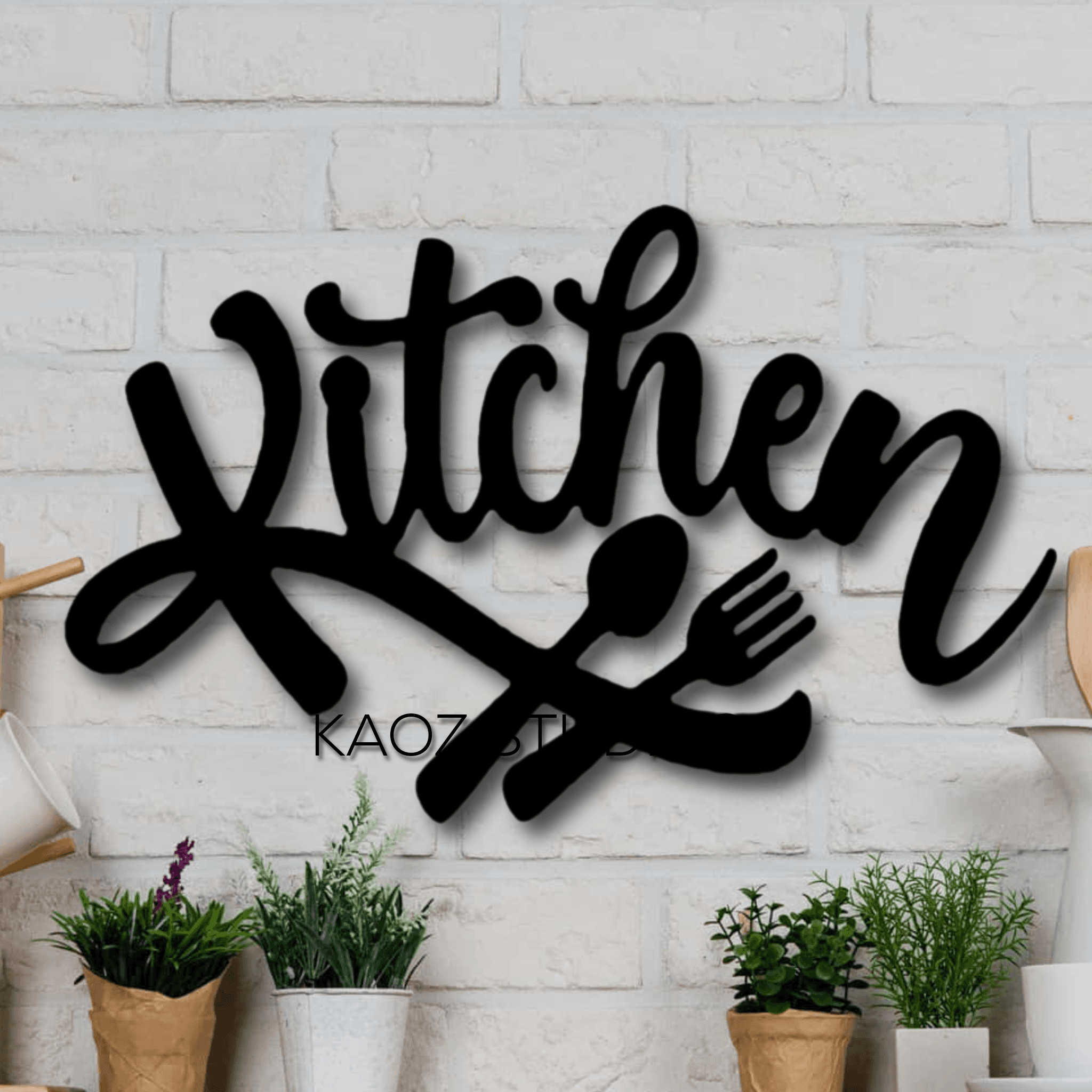 KITCHEN sign wall art cooking wall decor chef wall decoration 3d model