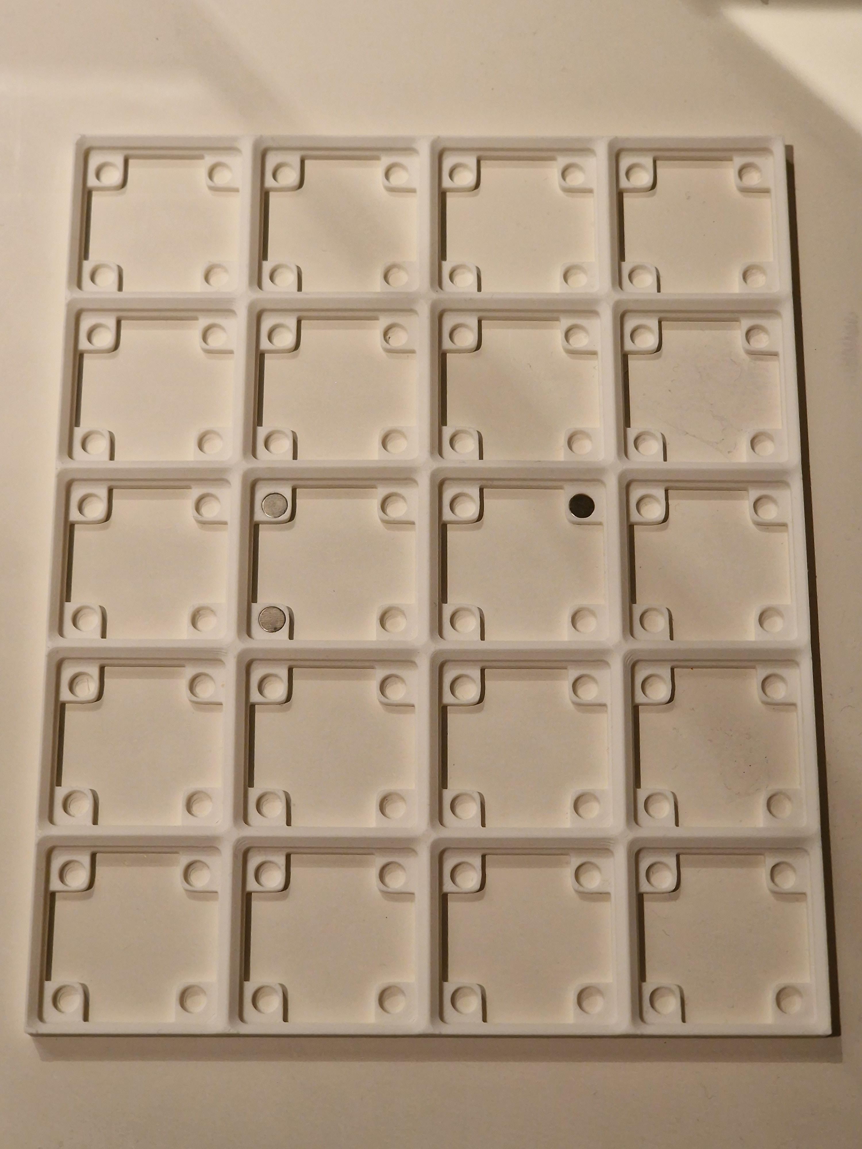 Gridfinity Baseplate 5x4 (6x2 Magnets) 3d model