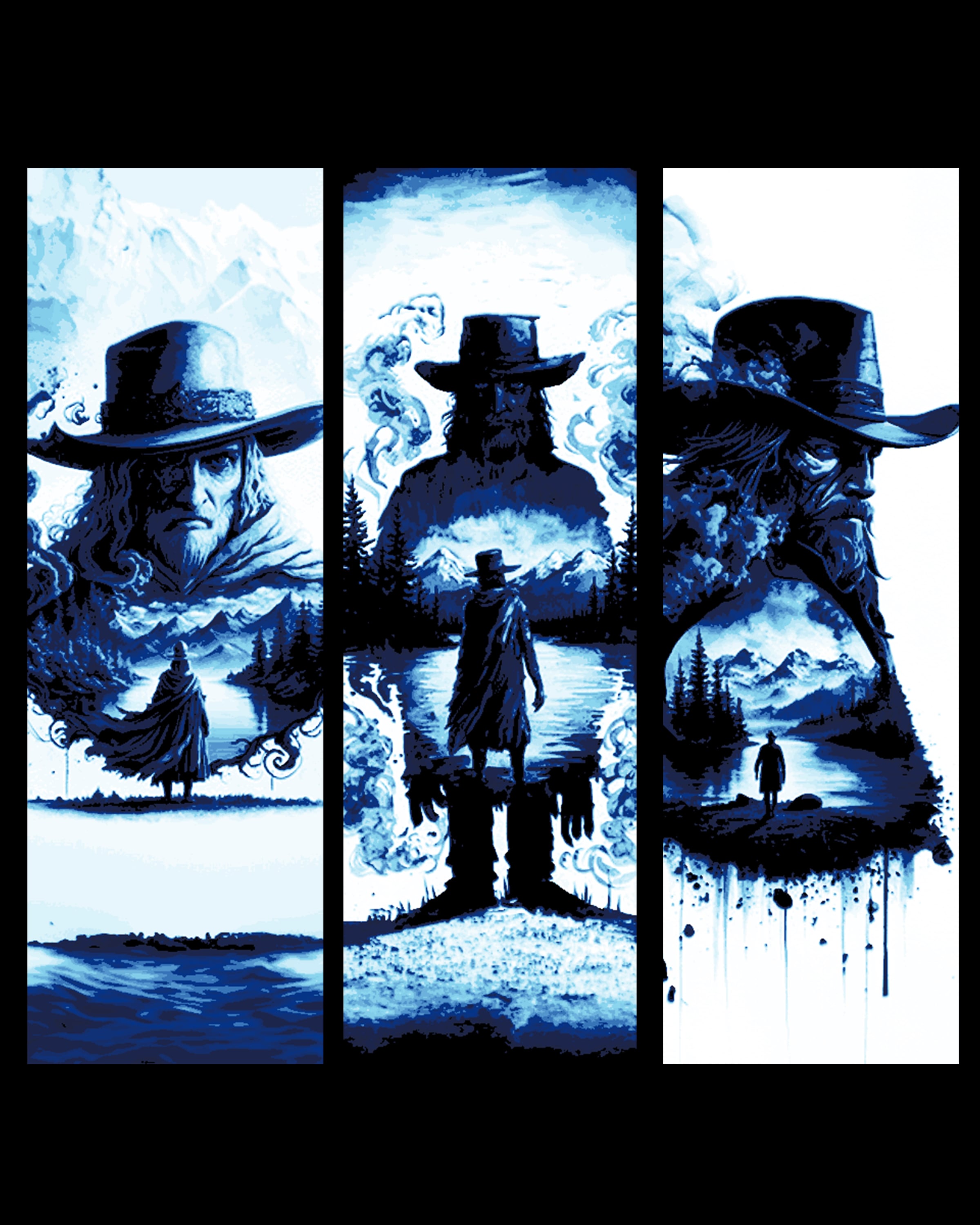 Shadows of the Mountain Men set of Bookmarks 3d model