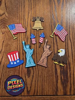 July 4th Pixel Art 3d model