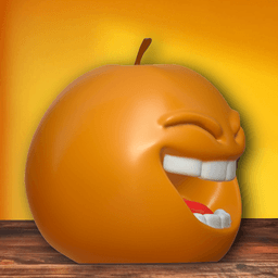 obnoxious orange garden fruit funny figurine 3d model