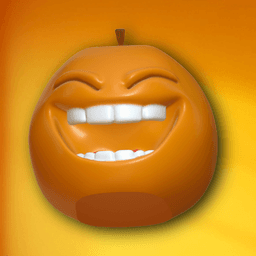 obnoxious orange garden fruit funny figurine 3d model