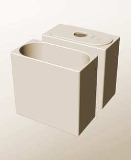 CX96-200-P Modular Stacking pierced container for home decor 3d model