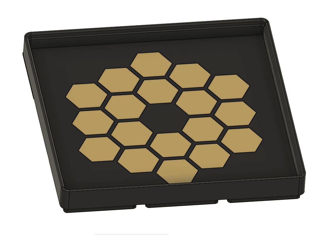 Gridfinity Coaster JWST Logo (3x3) 3d model
