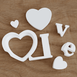 Love Frame 3d model