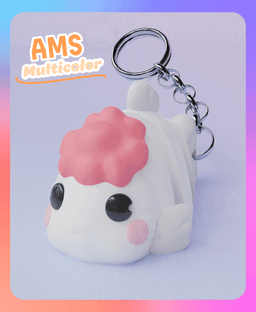 Flexi Red Cap Goldfish Keychain (Multicolor) 3d model