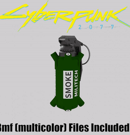 Cyberpunk 2077 Full Grenade Bundle V4 / Military Airsoft Cosplay 3mf 3d print 3d model