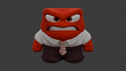 Cartoon Angry Man 3D Model Free 3D Print Test Free low-poly 3D print model 3d model