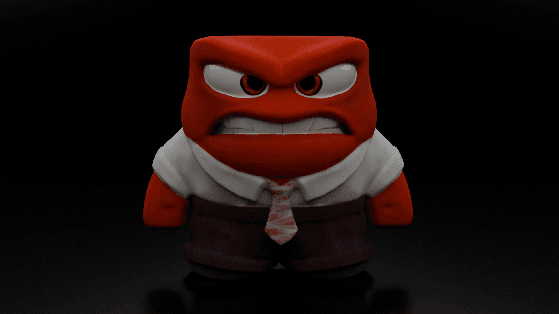 Cartoon Angry Man 3D Model Free 3D Print Test Free low-poly 3D print model 3d model