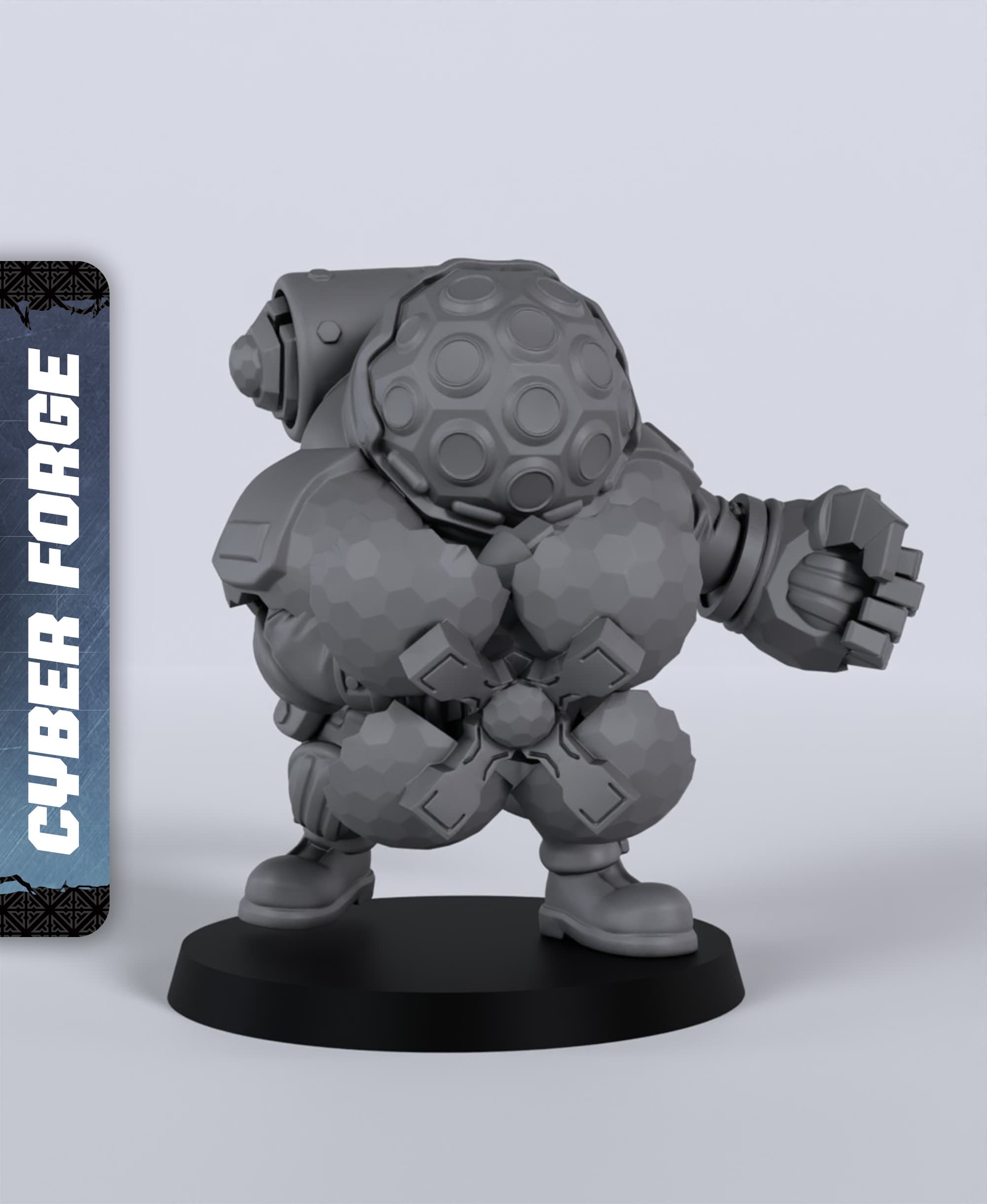 Waller the Guard - With Free Cyberpunk - Sci-Fi Gift Ideas for RPG and Wargamers 3d model