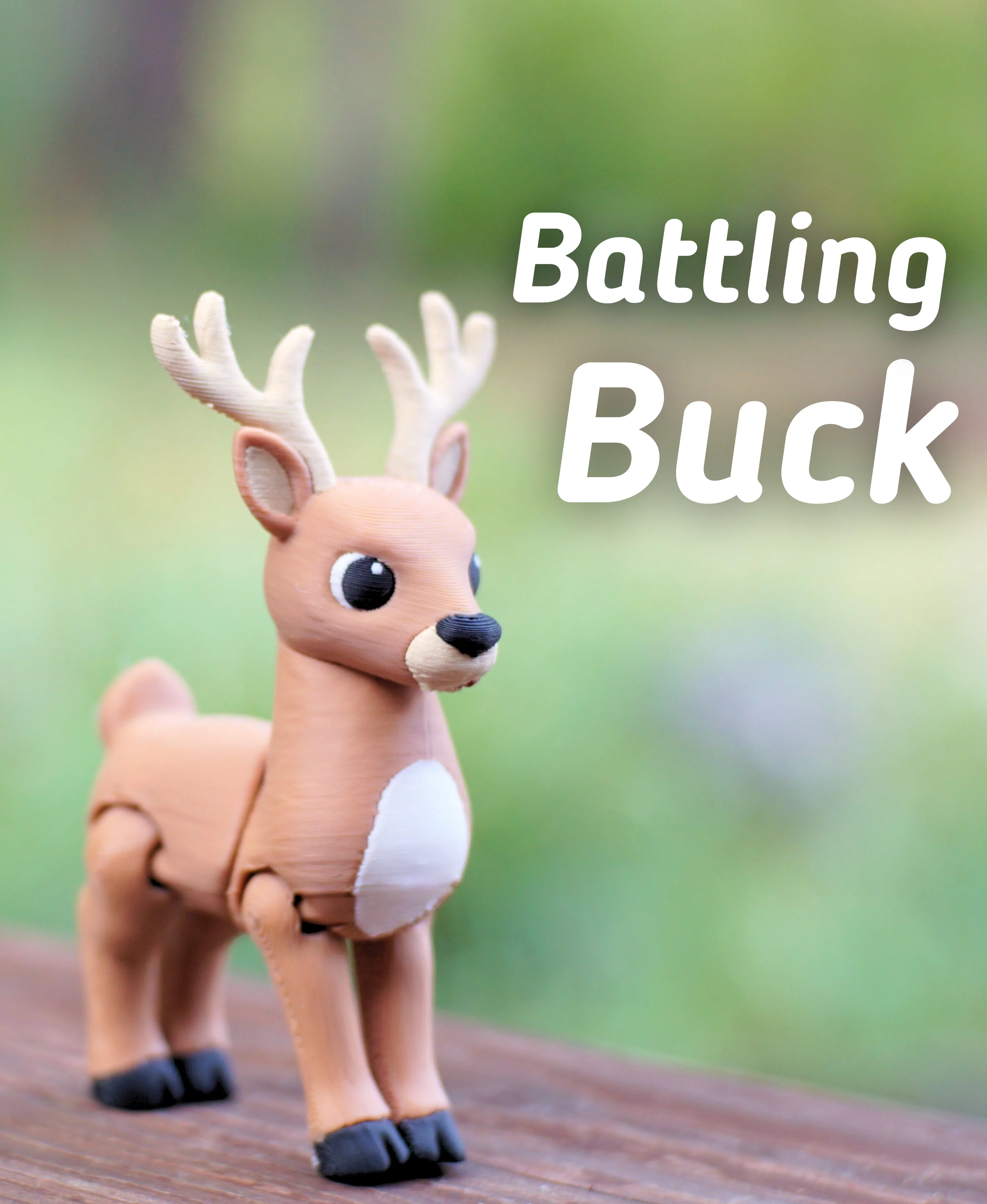 Battling Buck - Articulated Fidget Deer - Ludo Animal 3d model