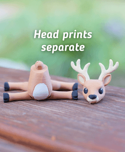 Battling Buck - Articulated Fidget Deer - Ludo Animal 3d model