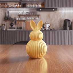 Easter Egg and Bunny Figure Set 3d model