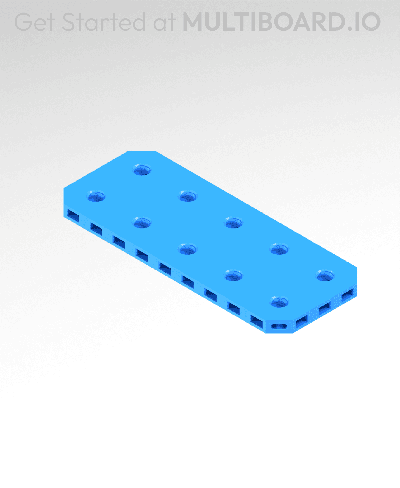 2x5 MU - Small Thread Offset MU - MultiBoard Plate 3d model