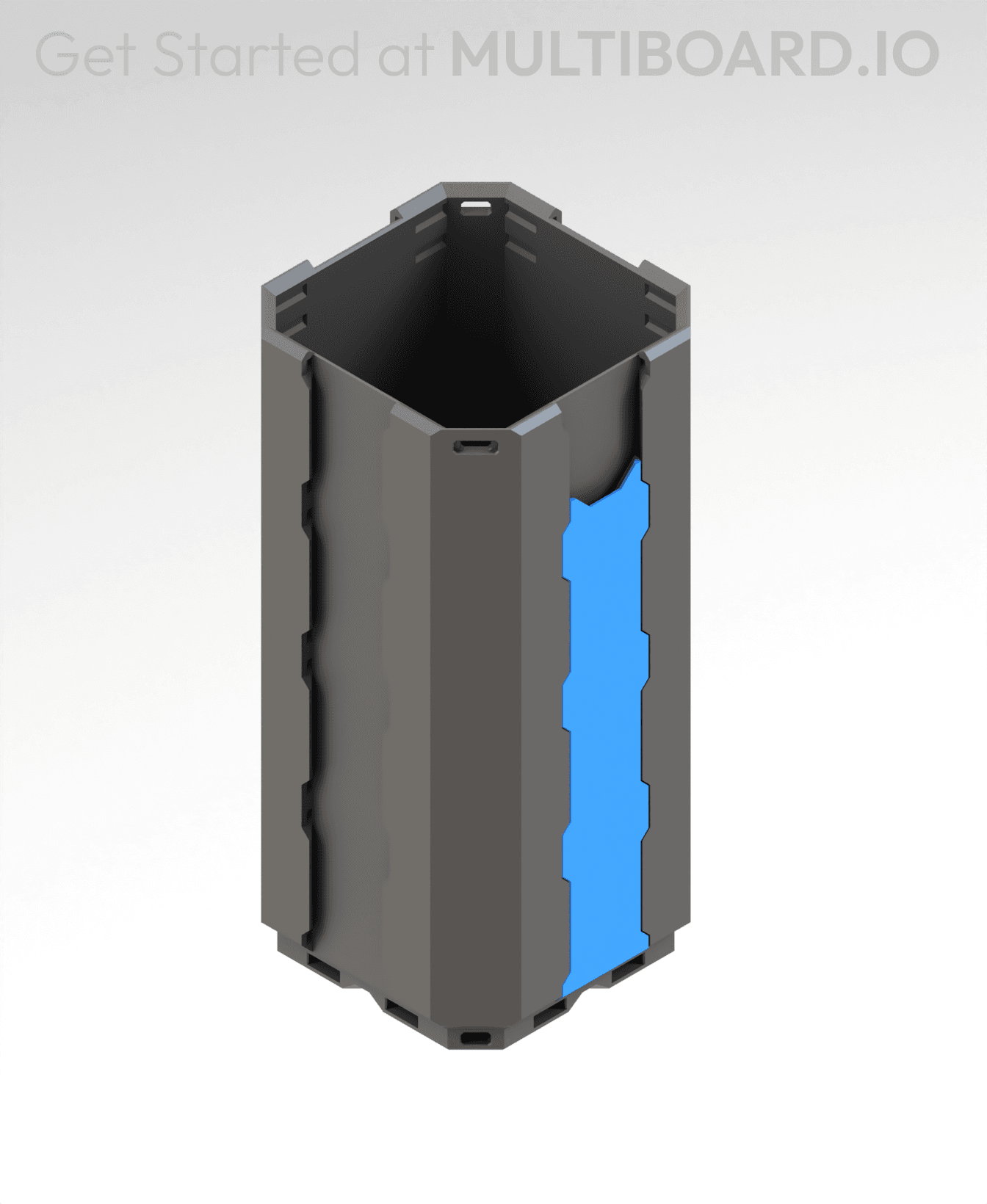 2 LU Bin Fit - XI Cover Locked Lite Rail - (3.5 MU Rail) 3d model