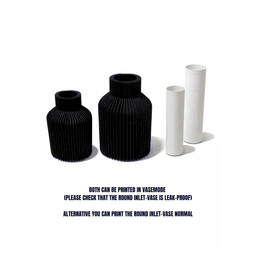 RIBBED VASE WITH INLET & PENDANT / MODERN DECOR / HOMEDECOR / TABLEDECOR 3d model