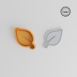 Leaf Shape Cutter & Stamp Set, Cookie & Fondant Designs, S/M/L, Nature & Autumn Theme, 6 Pieces PRODUCT_6 3d model