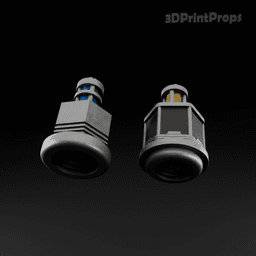 Kay Vess Accessories: Grappling hook, Grappling hook box, Bacta vial, Blaster modules 3d model