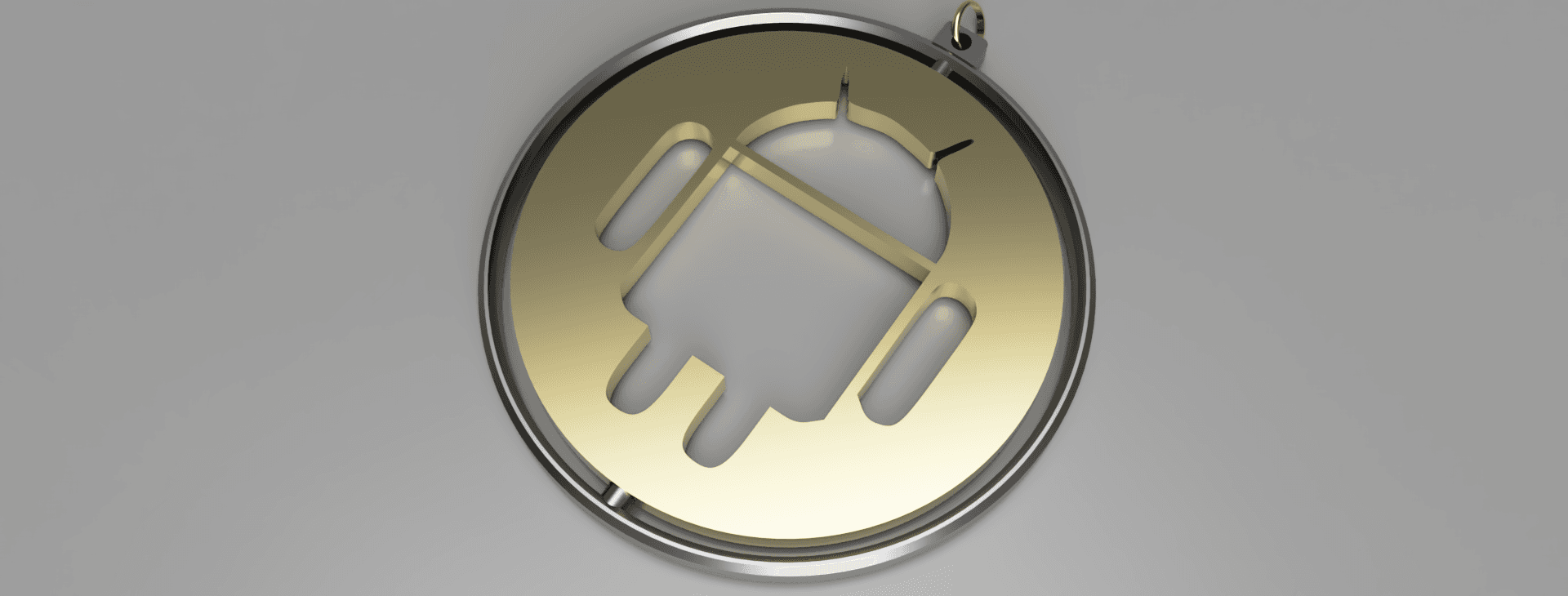 Android spinny key ring (print in place) 3d model