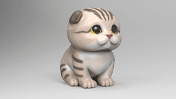 Cute Scottish Fold Kittens 3d model