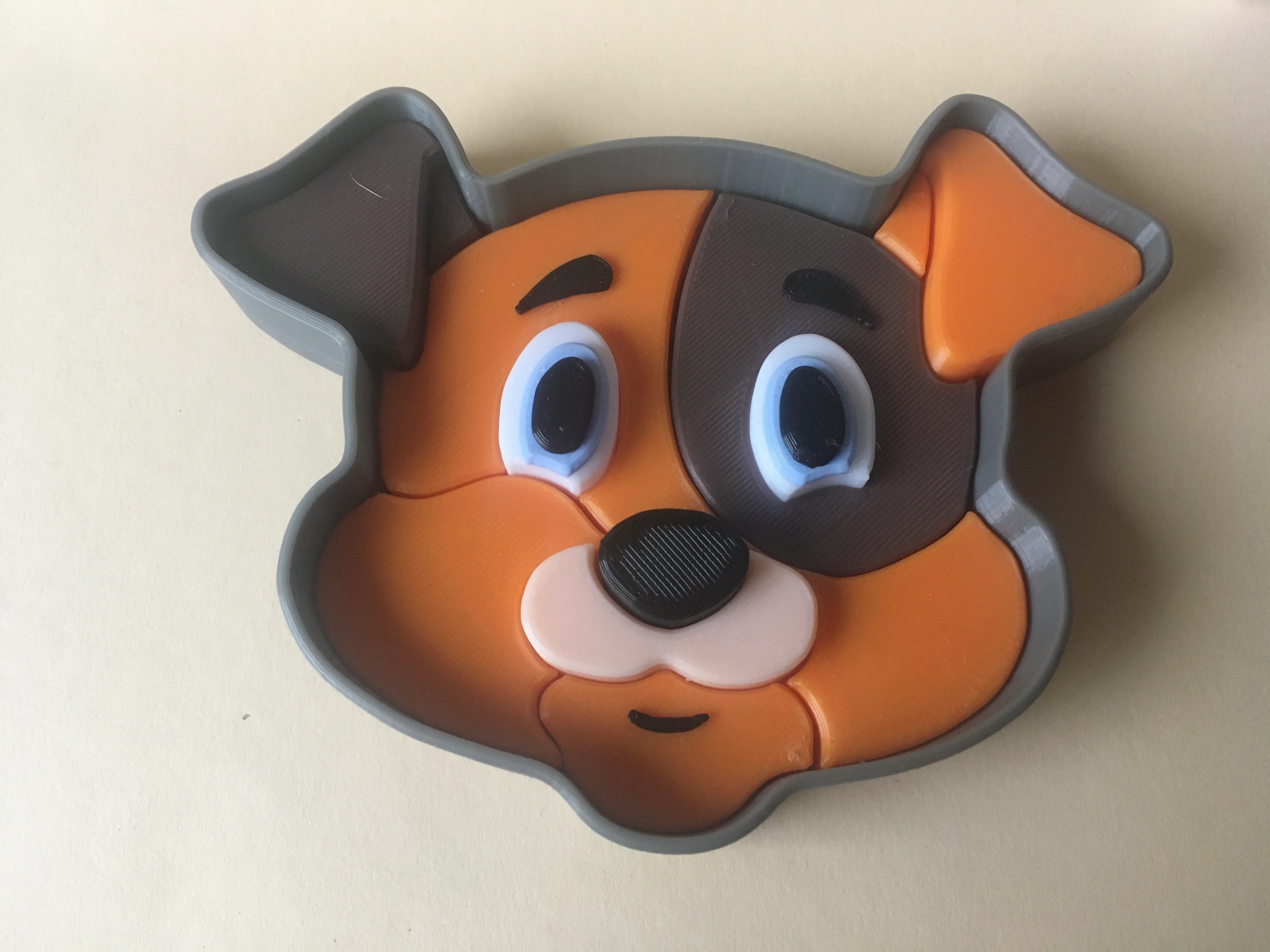 3D puzzle - Dog face 3d model