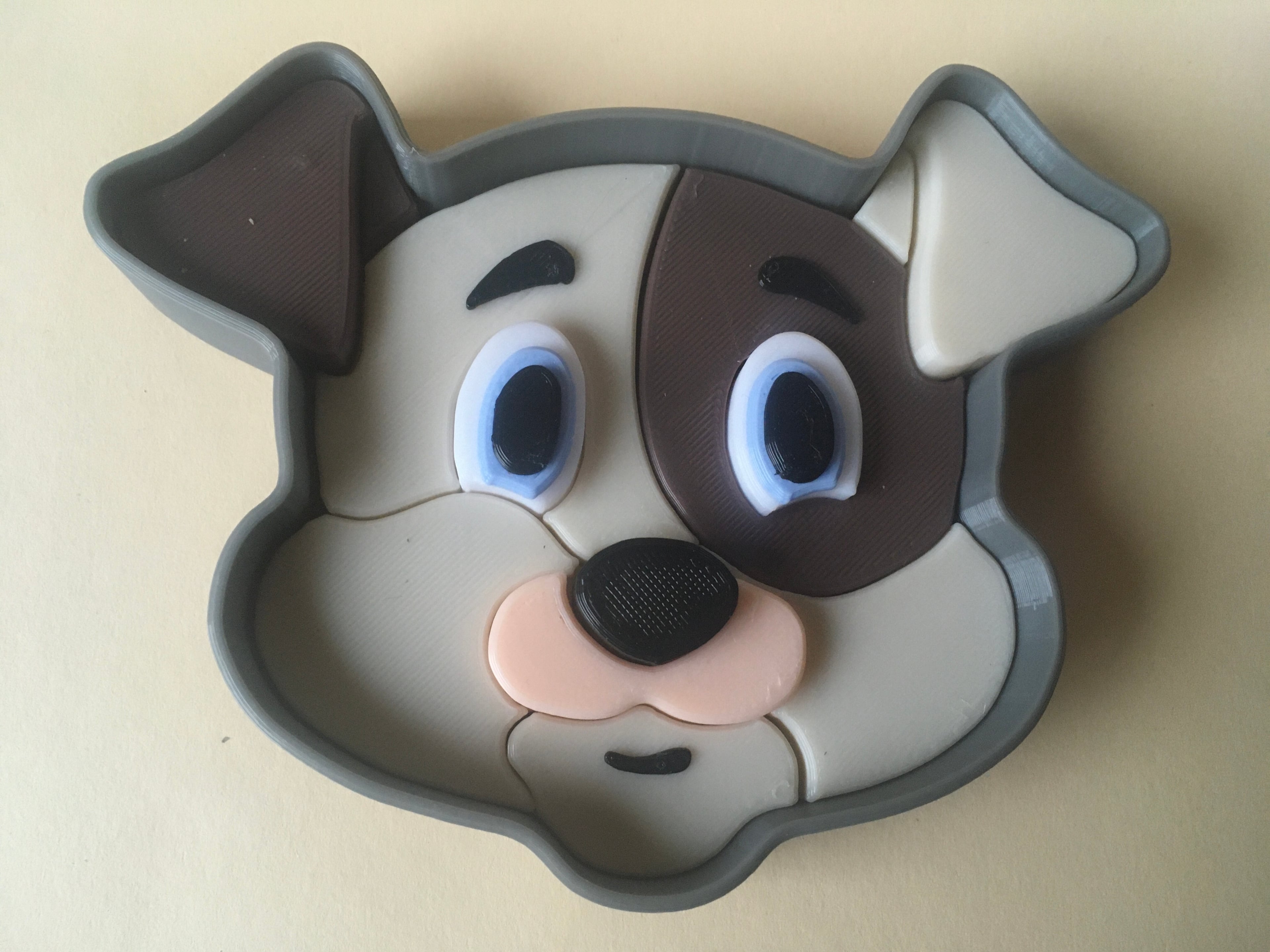 3D puzzle - Dog face 3d model