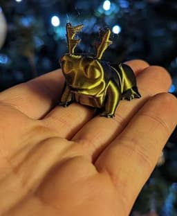 Flexi Frog with Antlers 3d model