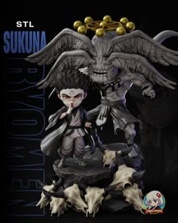 Sukuna Jujutsu Kaisen Chibi - Premium Collectible 3d model