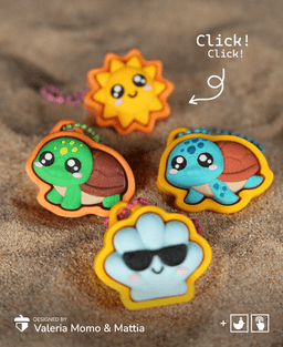 Turtle Clicker Pack (Turtle, Tortoise, Sun, Shell/Wave) 3d model