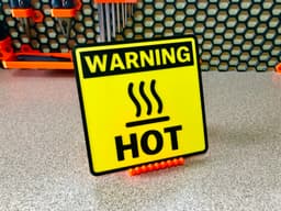 Warning Sign - Hot 3d model