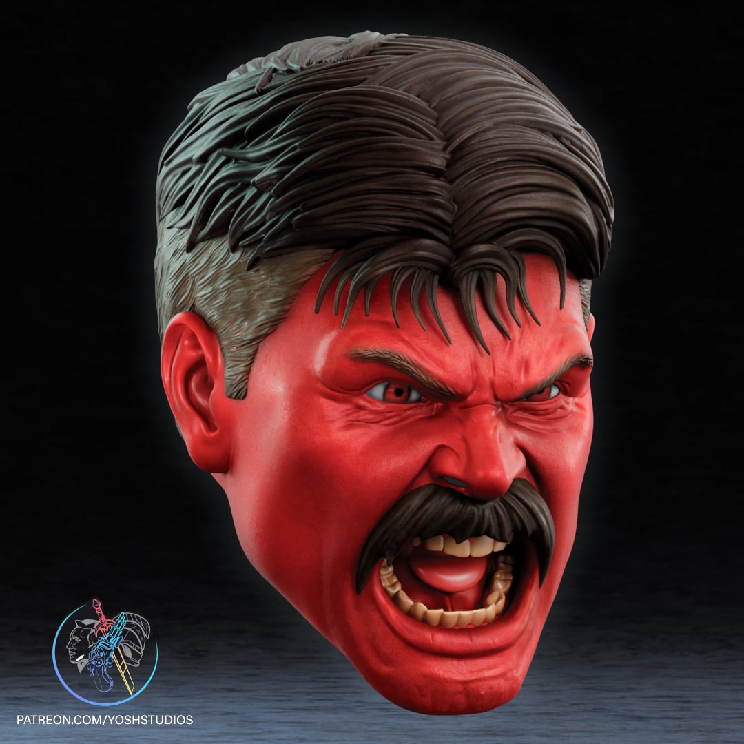 Red Hulk Mask 3D Printer STL File 3d model