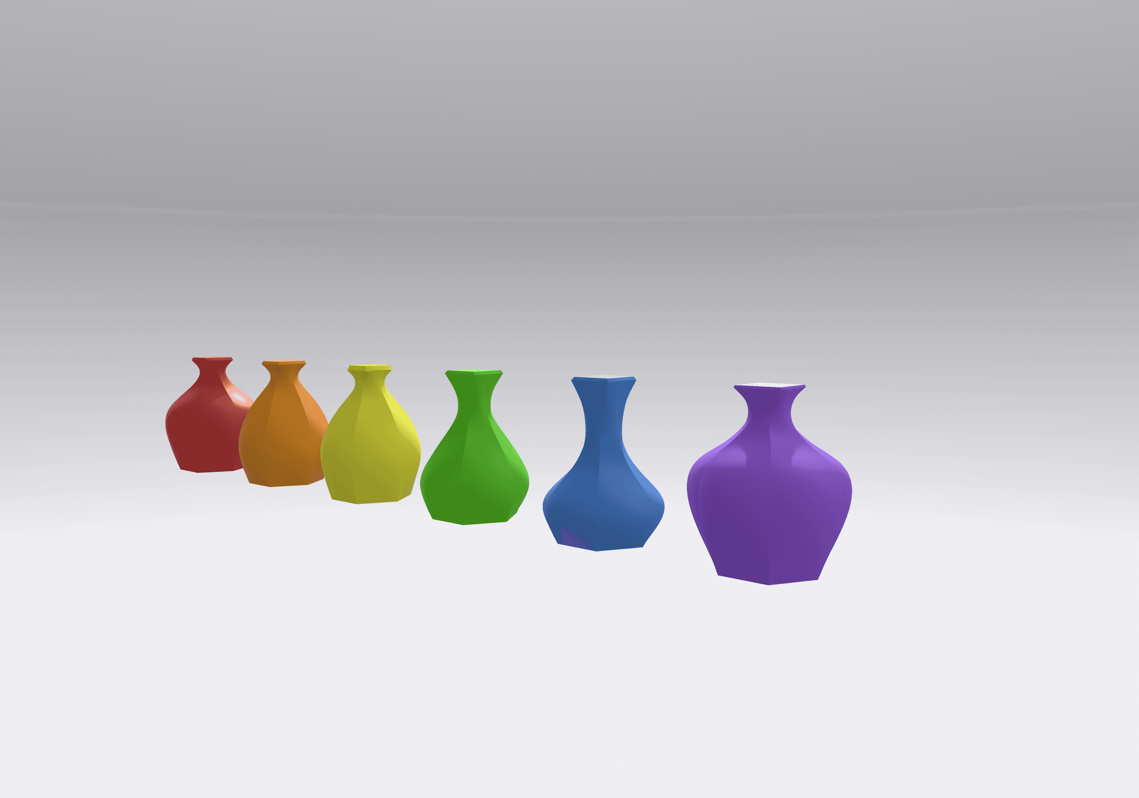 Hex vases 3d model