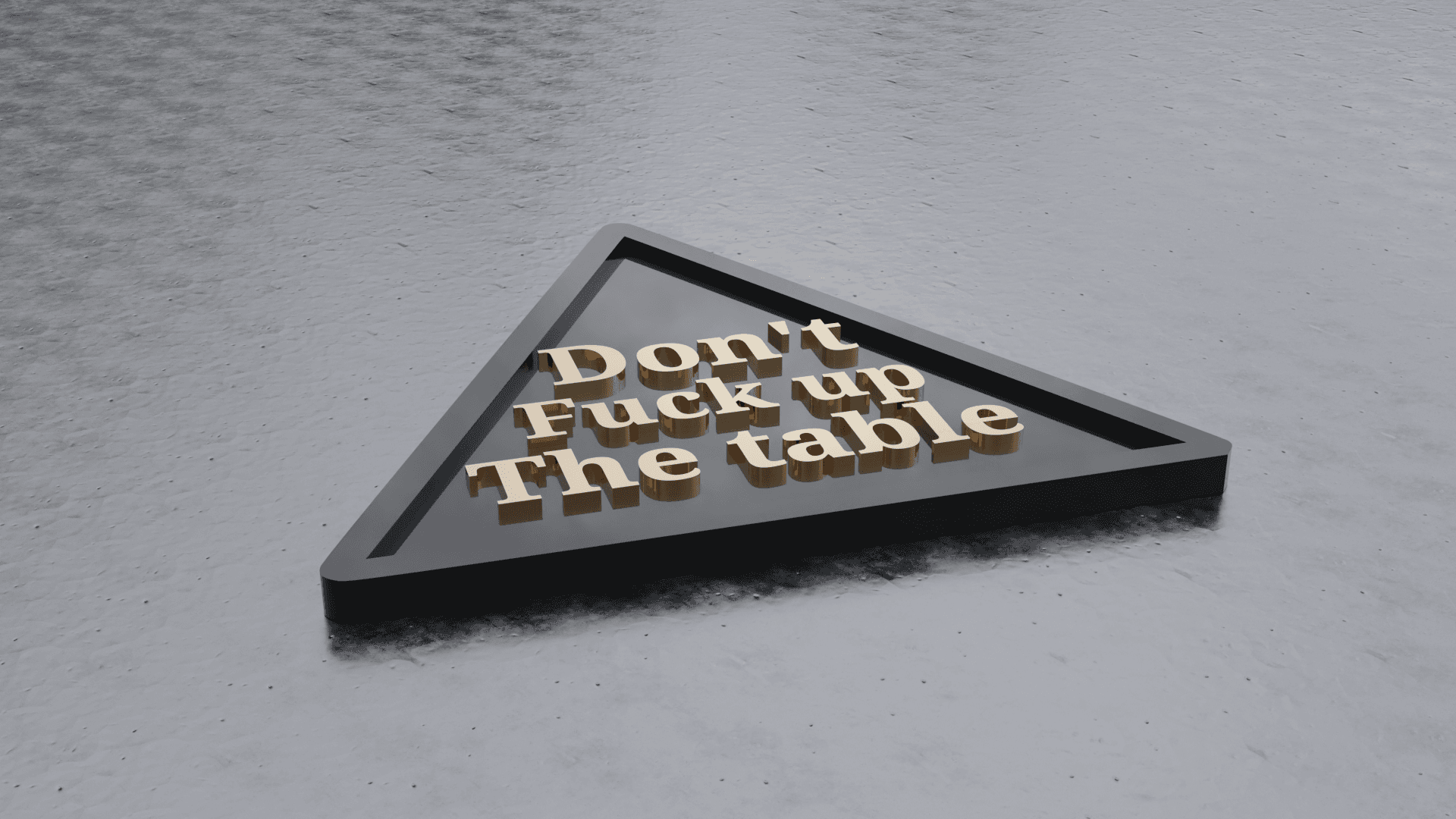 Don't Fuck Up The Table (Coaster for Drinks) Bundle 3d model