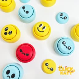 Emoji - Clicker Fidget Toy Keychain 3d model