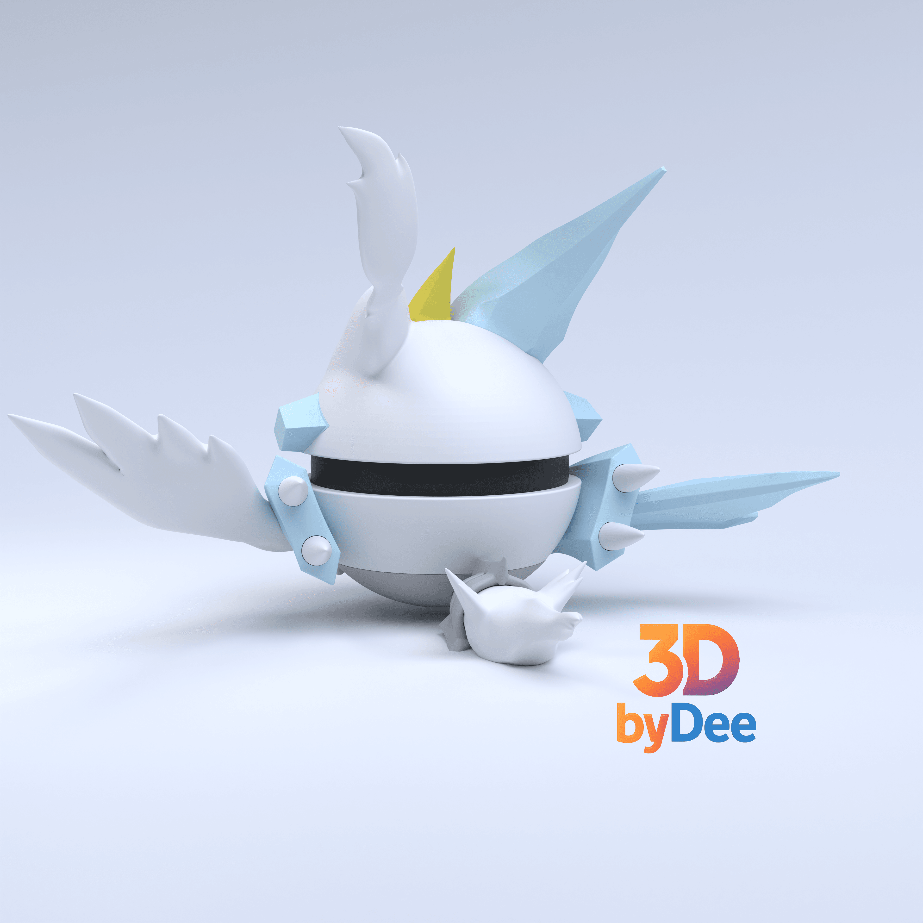 Kyurem White Pokeball 3d model