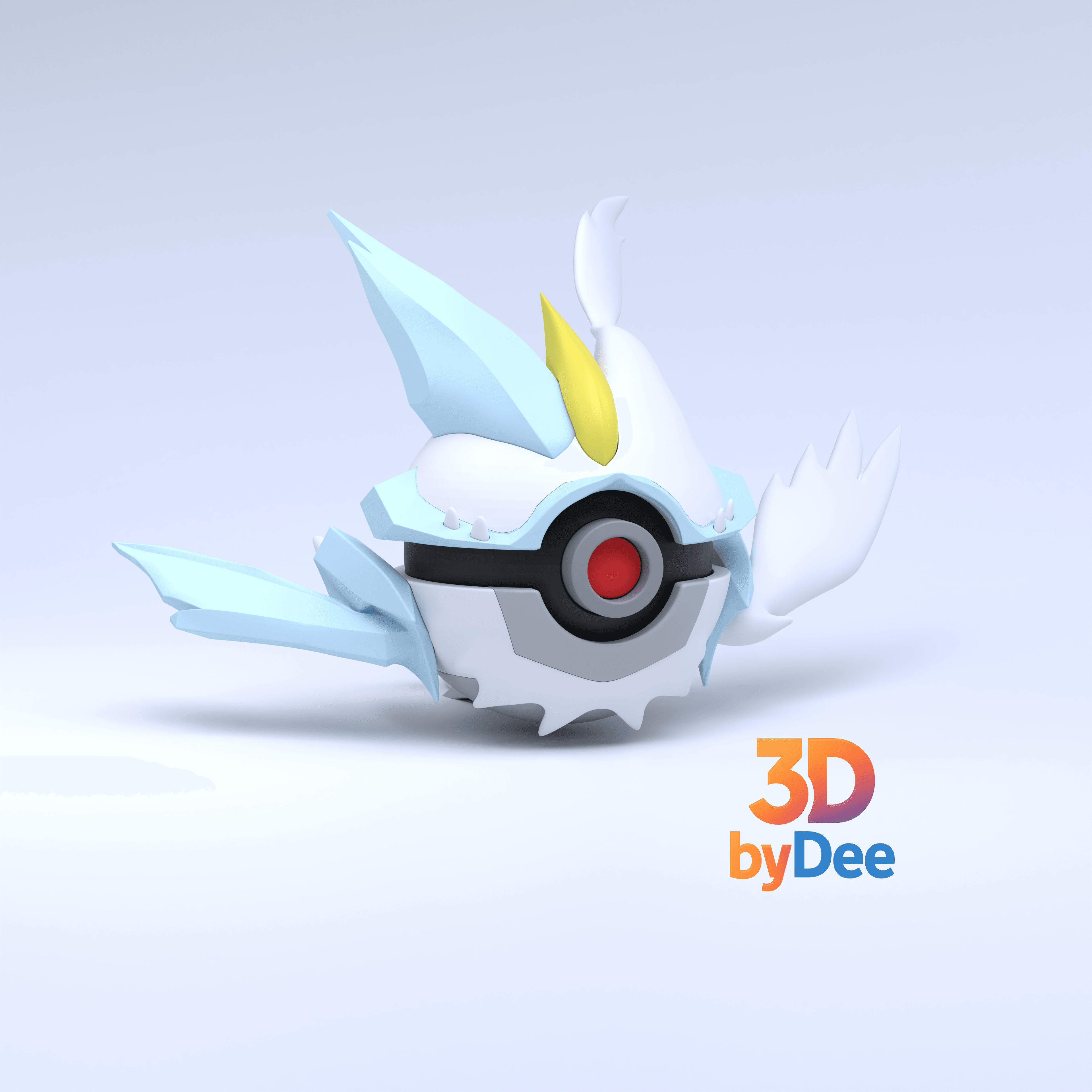 Kyurem White Pokeball 3d model