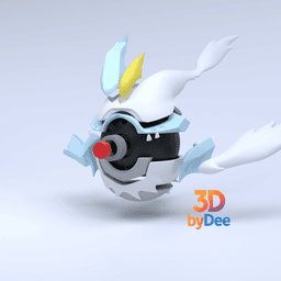 Kyurem White Pokeball 3d model