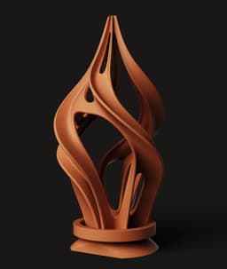 Modern Organic Twisted Vase | Abstract Sculpture | Parametric Home Decor 3d model